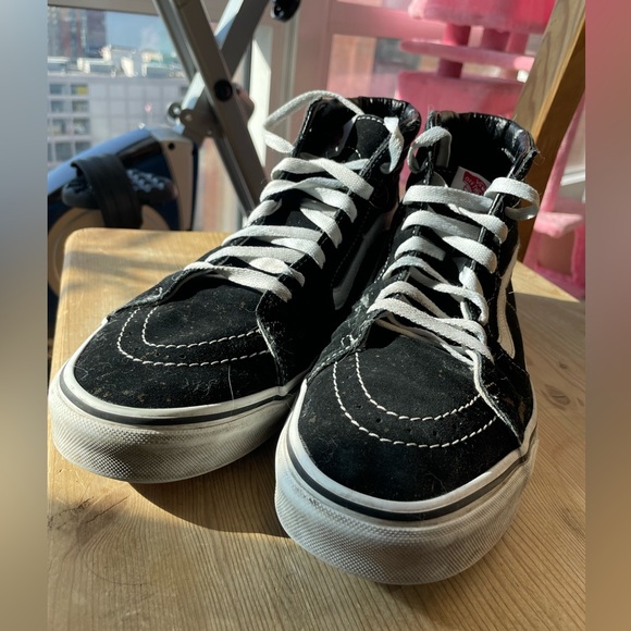 Vans Skateboard Shoe Off The Wall Hi Top Size 10.5 Men/9 Suede Canvas Bl… - Picture 8 of 15